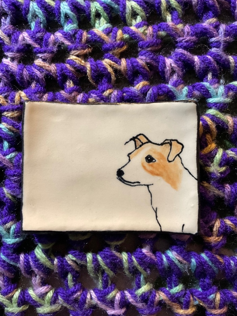 Handcrafted Ceramic - Jack Russell Terrier- Soap Dish-By: Sue Dix